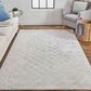Feizy Micah 5" x 8" Beige and Silver Area Rug, , large