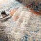 Surya Pune Deep Teal, Sky Blue, Light Beige, Tan, Dark Brown and Burnt Orange 8"10" x 12"4" Area Rug, , large