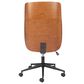 Zuo Modern Flex High Back Office Chair with White Faux Leather in Black and Walnut, , large