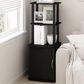 HOMLUX 2-Tier Standing Bookshelf with Storage Cabinet in Blackwood and Black, , large