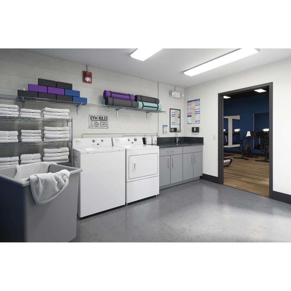 Whirlpool 7.4 Cu. Ft. Commercial Gas Super-Capacity Dryer in White, , large