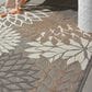 Nourison Aloha Floral 7" x 10" Natural Indoor/Outdoor Area Rug, , large