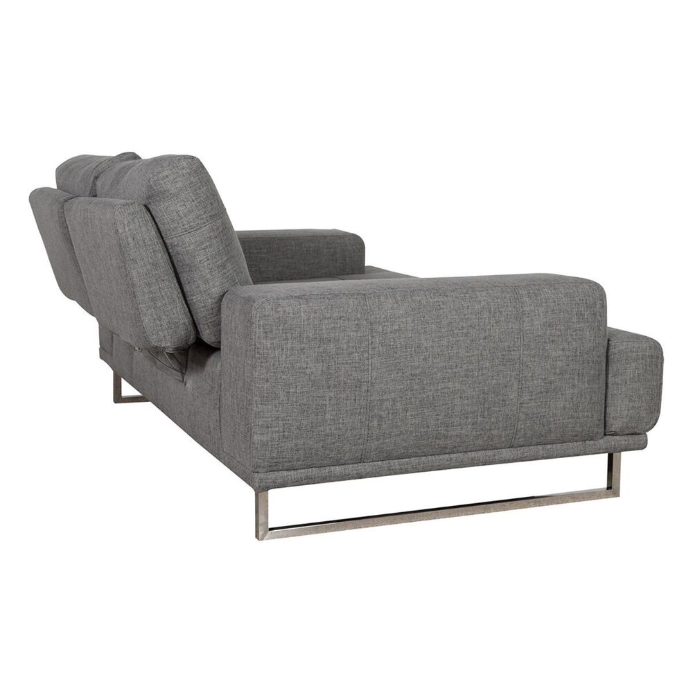 Lily and Lee Furniture Russo Loveseat with Adjustable Depth Backrest in Space Grey, , large