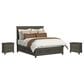 Mayberry Hill Canterbury King Storage Bed with Two Nightstands in Grey, , large