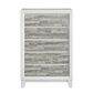 Titanic Furniture Artic 5-Drawer Chest in Gray and White, , large