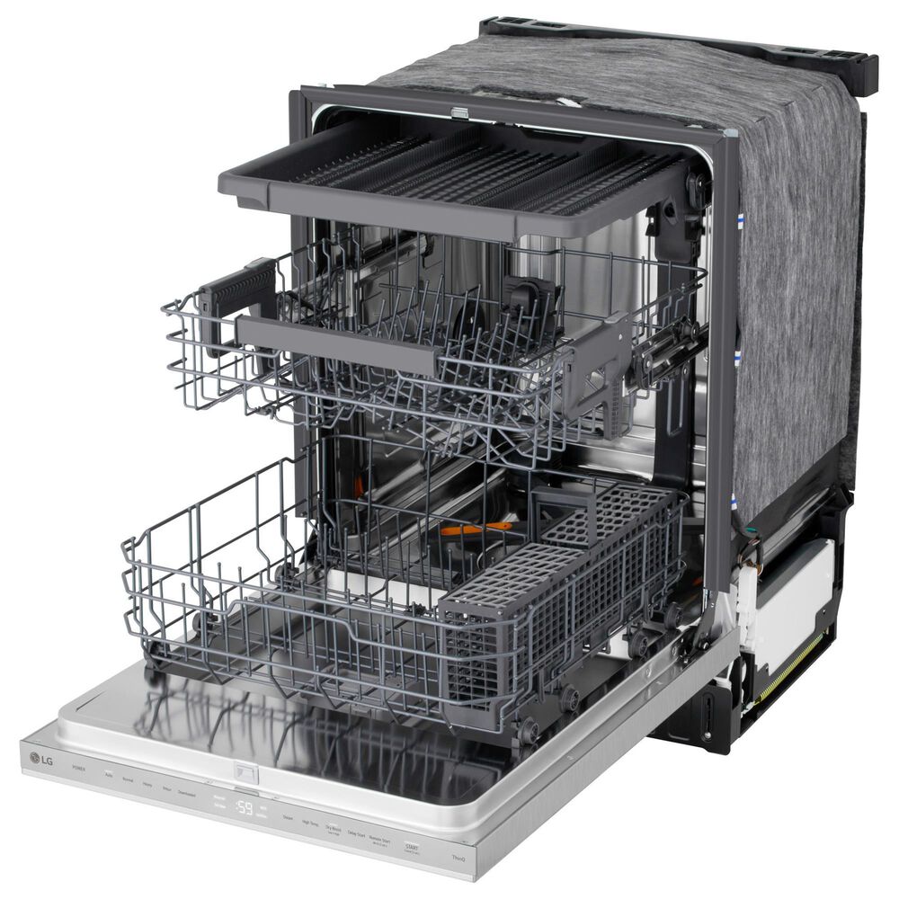 LG 24" Built-In Pocket Handle Dishwasher with SteamAssist in PrintProof Stainless Steel, , large