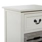 Maple and Jade 3-Drawer Side Table in White and Taupe, , large