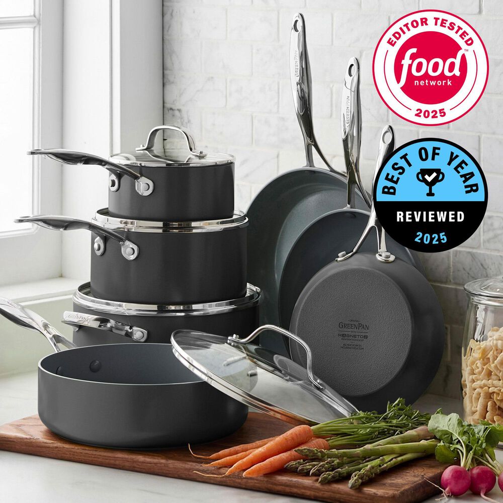 Green Pan Valencia Pro 13-Piece Nonstick Cookware Set in Grey, , large