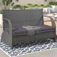 Hearth and Haven U Style Outdoor Loveseat with Convertible Seating in Gray, , large