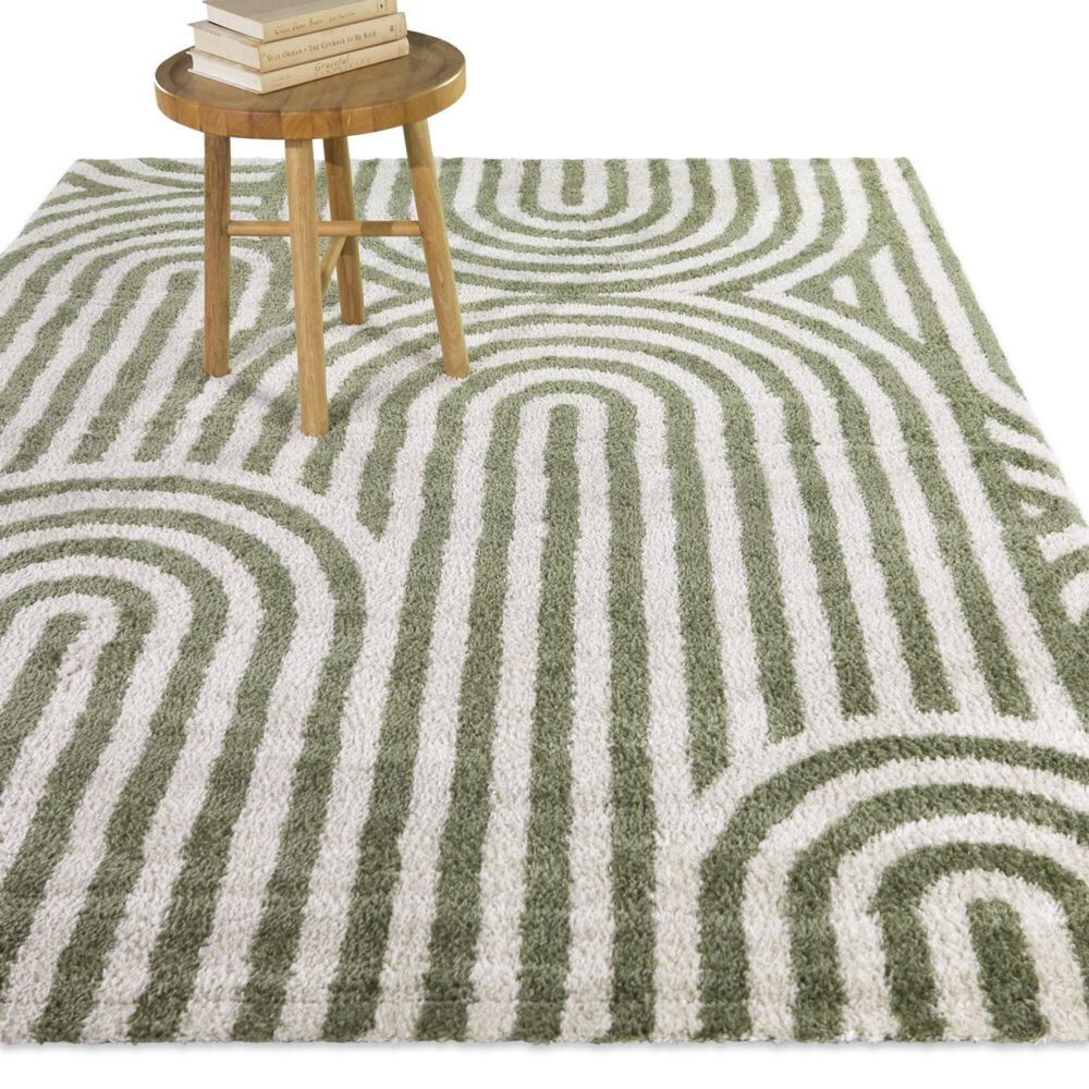 Balta Rugs Gerhard 5&#39;3&quot; x 7&#39; Green Area Rug, , large