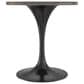 Leisuremod LeisureMod Verve Collection 27 Round Dining Table, Black Base with Dark Maple MDF Top, , large