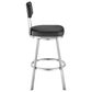 Blue River Benjamin Swivel Counter Stool with Black Cushion in Brushed Stainless Steel, , large