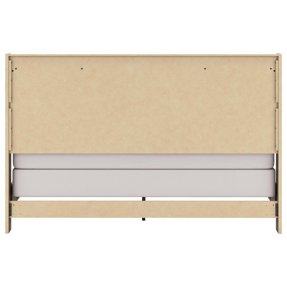 Ashley Elbrim King Panel Bed in Weathered Brown, , large