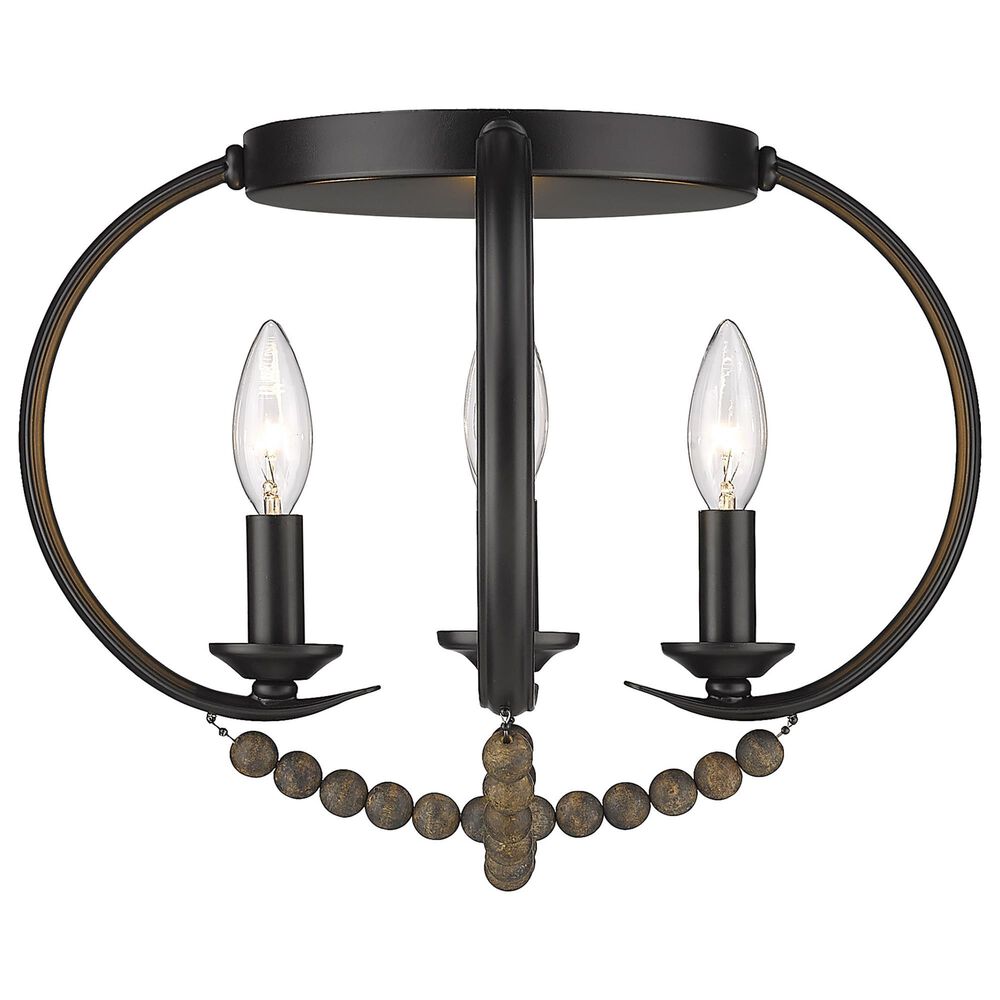 Golden Lighting Flori 4-Light Flush Mount in Matte Black, , large