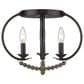 Golden Lighting Flori 4-Light Flush Mount in Matte Black, , large