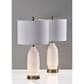 Adesso Freya Table Lamps with USB in Antique Brass and White (Set of 2), , large