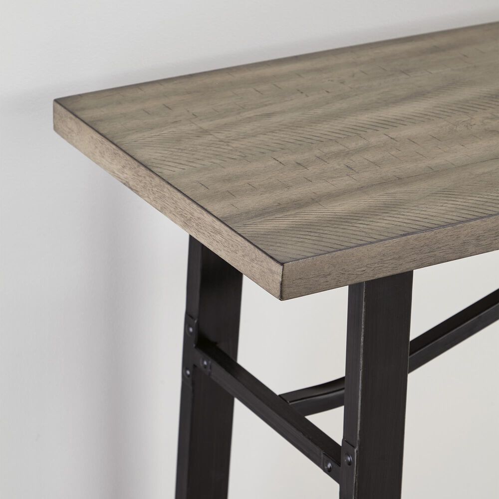 Ashley Lesterton Long Counter Table in Light Brown and Black - Table Only, , large
