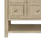 James Martin Vanities Breckenridge 48" Single Vanity in Whitewashed Oak with Single Hole 3 cm White Zeus Quartz Top & Backsplash, , large