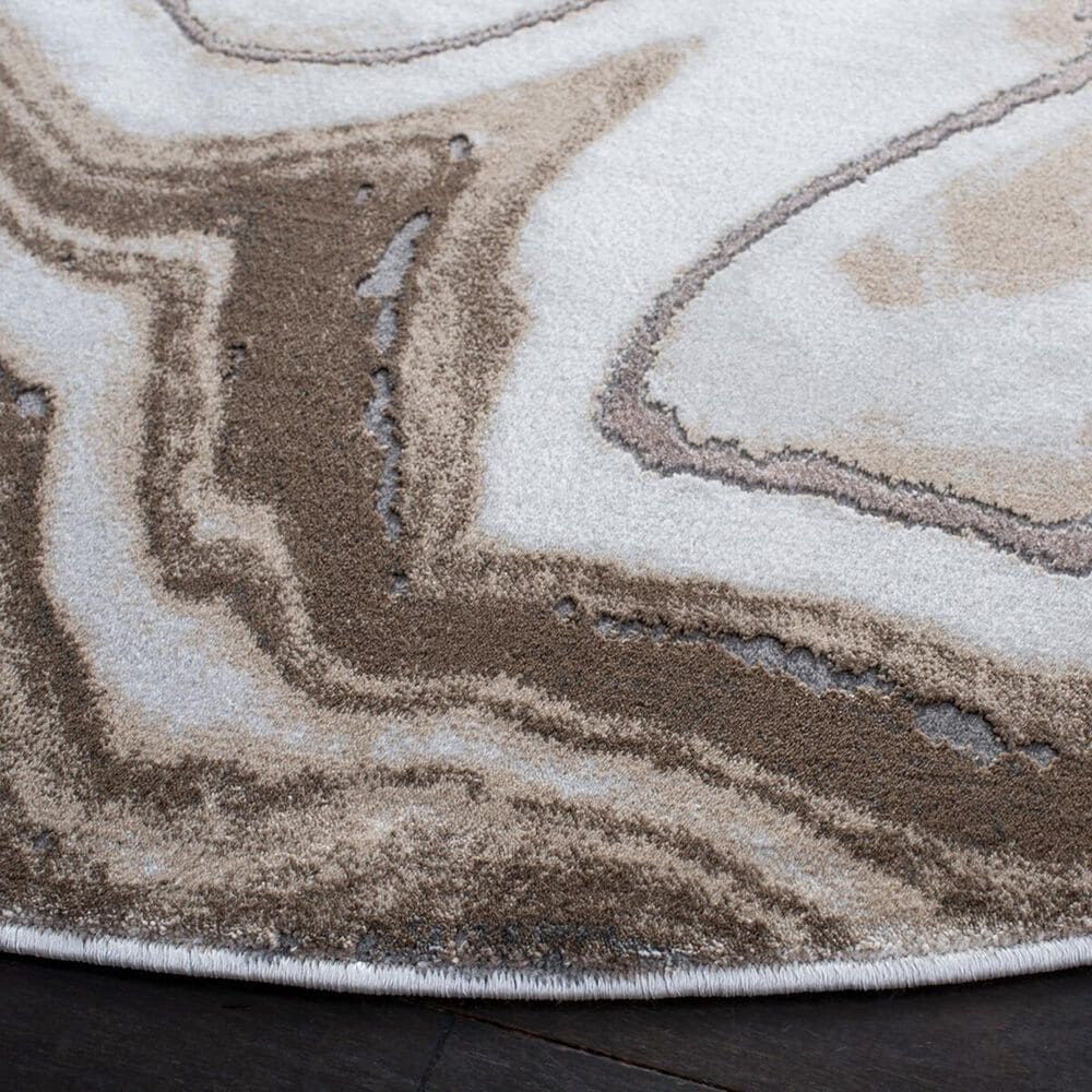 Safavieh Craft 9&#39; Round Gold and Grey Area Rug, , large