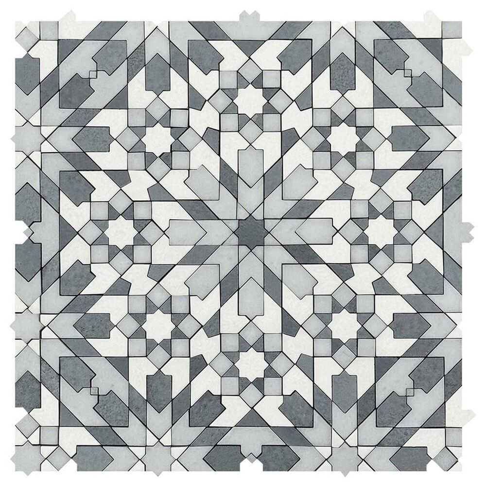 Soho Studio Alpana Taza Cloud 13.77" x 13.77" Cement and Lava Stone Mosaic Sheet, , large