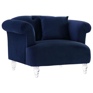 Blue River Elegance Accent Chair in Blue, , large