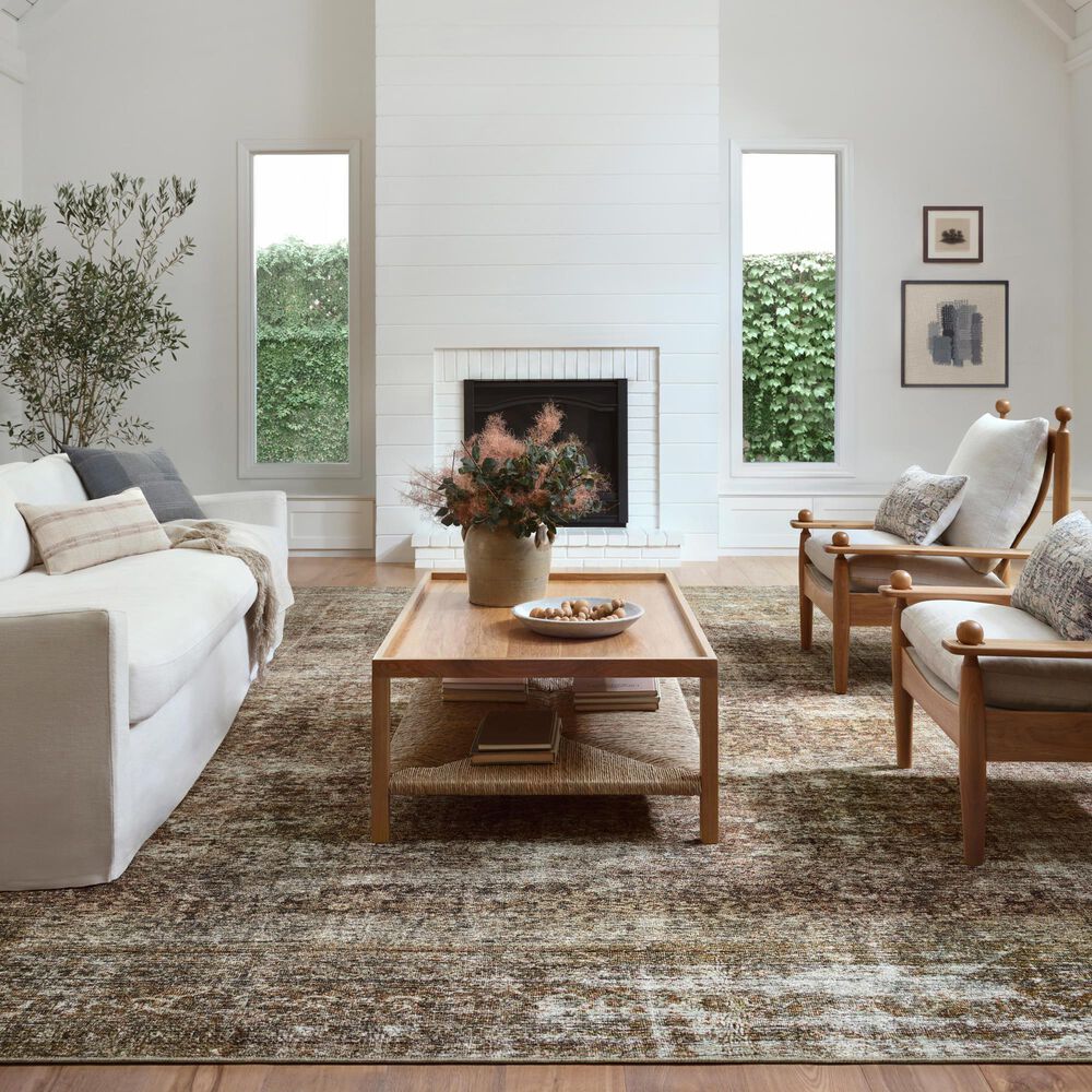 Amber Lewis x Loloi Billie 3&#39;6&quot; x 5&#39;6&quot; Tobacco and Rust Area Rug, , large