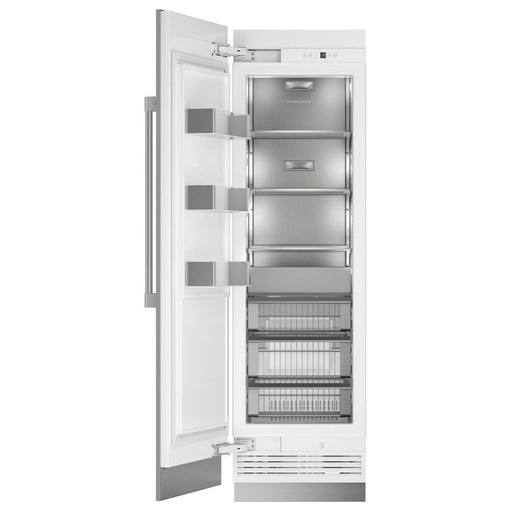Monogram 24&quot; Integrated Column Freezer with Left Handle - Panel Sold Separately, , large