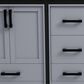 Lexora Home Ziva 72" Double Bathroom Vanity in Dark Grey with 2 cm White Cultured Marble Top and Rectangular Sinks, , large