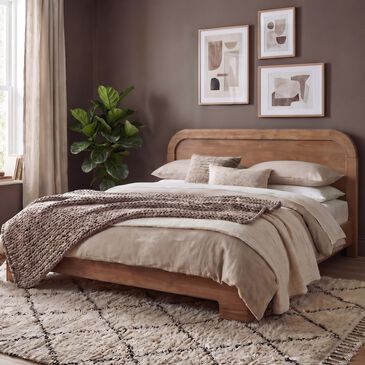 Urban Home Kione Queen Platform Panel Bed in Brown, , large