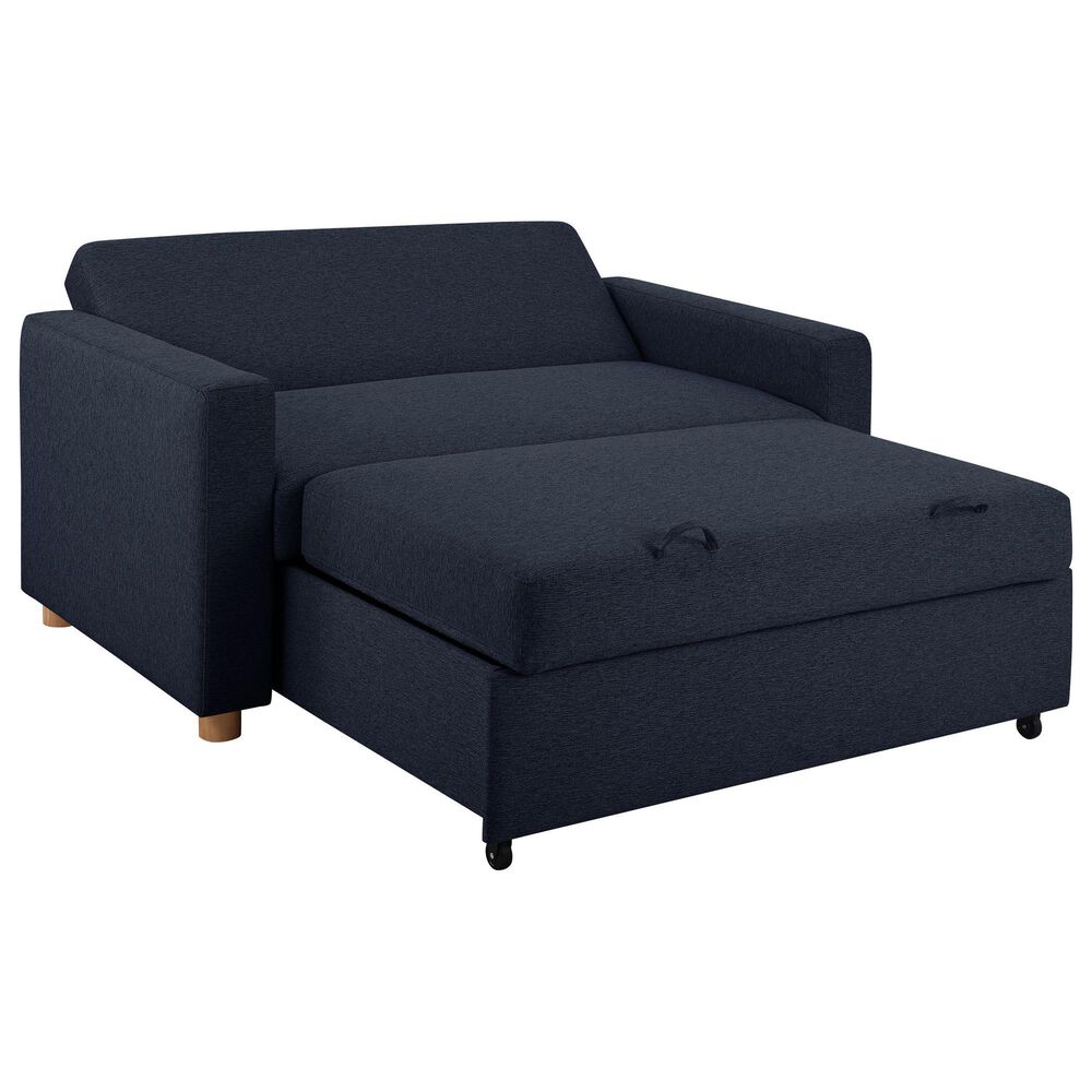 Lifestyle Solutions Tyler Convertible Sofa in Navy Blue, , large