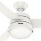 Hunter Aker 52" Ceiling Fan with LED Lights in Fresh White, , large