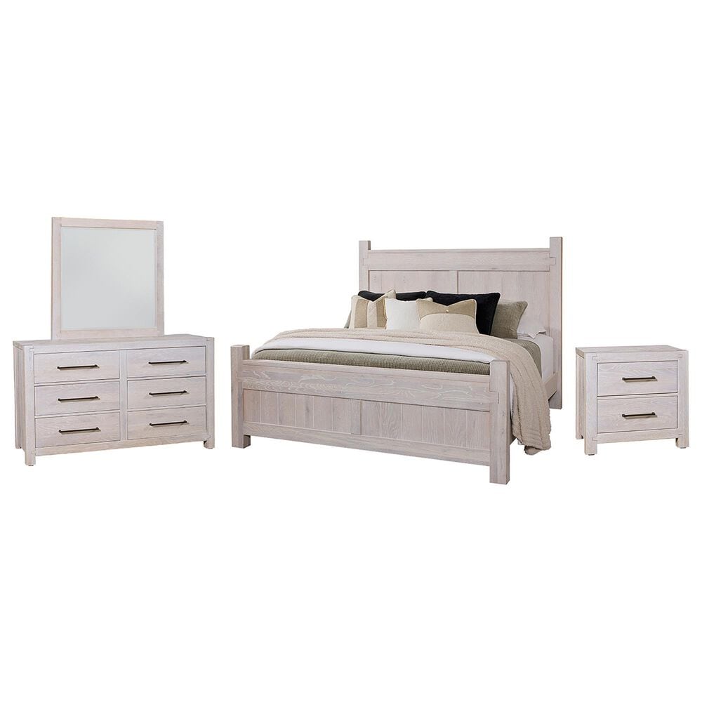 Viceray Collections Joinery 4-Piece King Bedroom Set in Washed White Oak, , large