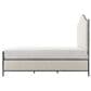 Furniture of America Lalia Queen Upholstered Panel Bed with Camelback Headboard in Matte Grey, , large