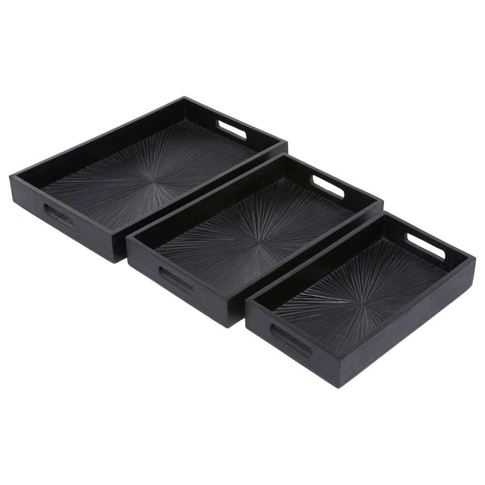 Maple and Jade Tray in Black (Set of 3), , large