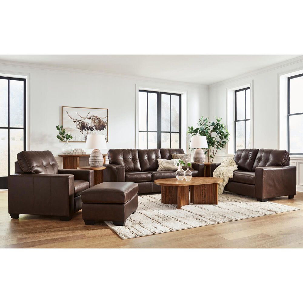 Ashley Santorine 3-Piece Stationary Living Room Set in Dark Brown, , large