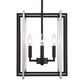 Golden Lighting Tribeca 4-Light Chandelier in Matte Black and Pewter, , large
