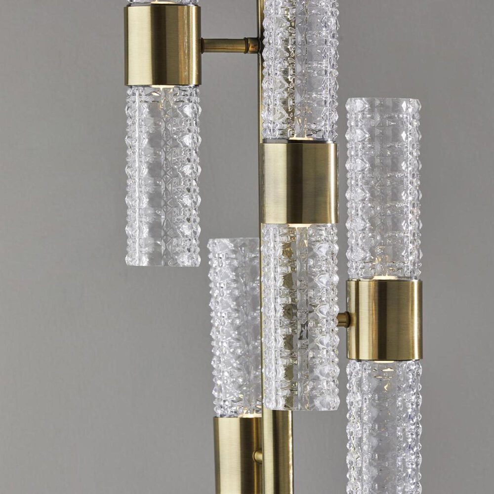 Adesso Harriet LED Floor Lamp in Antique Brass, , large
