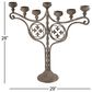 Maple and Jade 7-Light Vintage Scrolled Candelabra in Light Brown, , large
