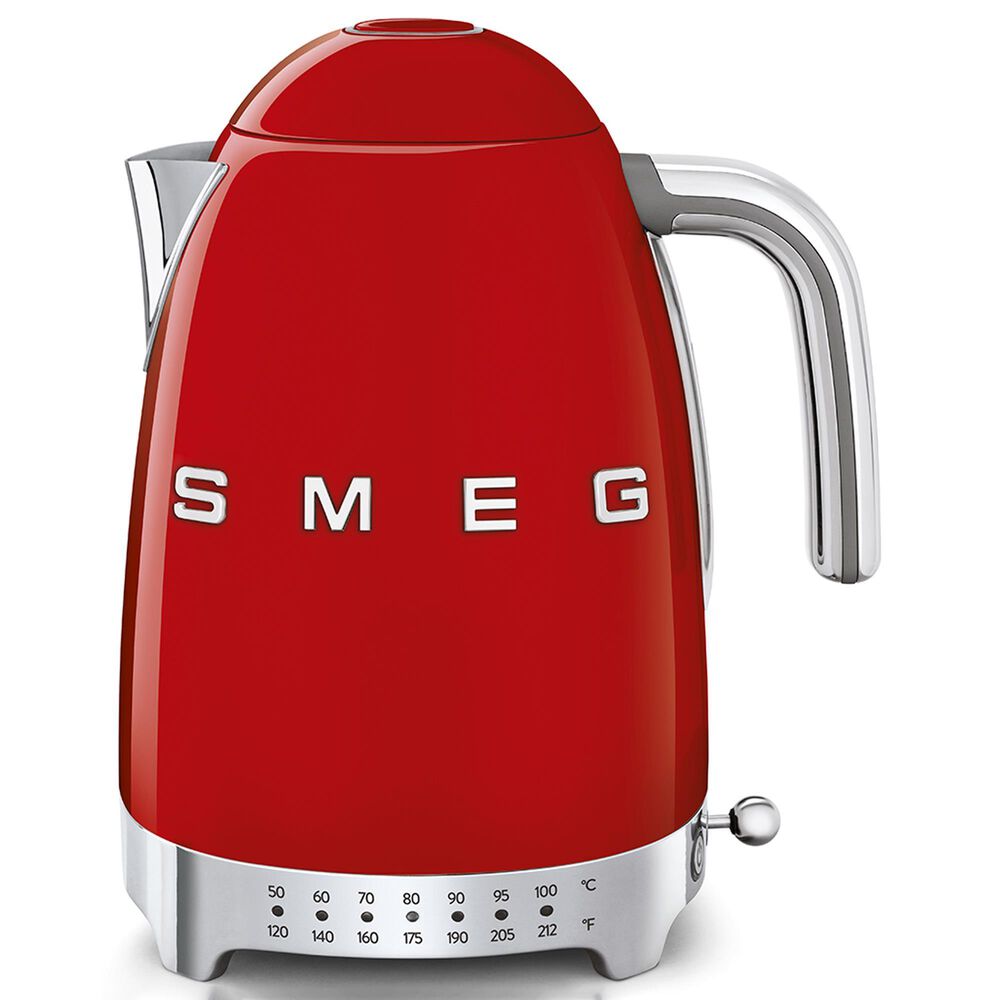 Smeg 1.7L Stainless Steel Retro Style Electric Kettle in Red, , large