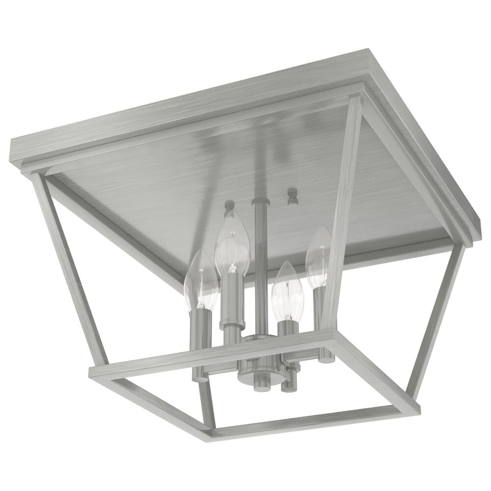 Hunter Laurel Ridge 4-Light Flush Mount in Brushed Nickel, , large