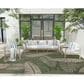 Nourison Garden Oasis GOA02 Green and Ivory 9" x 12" Indoor/Outdoor Area Rug, , large