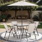 Furniture of America Nuri 6-Piece Outdoor Dining Set with Umbrella in Black, , large