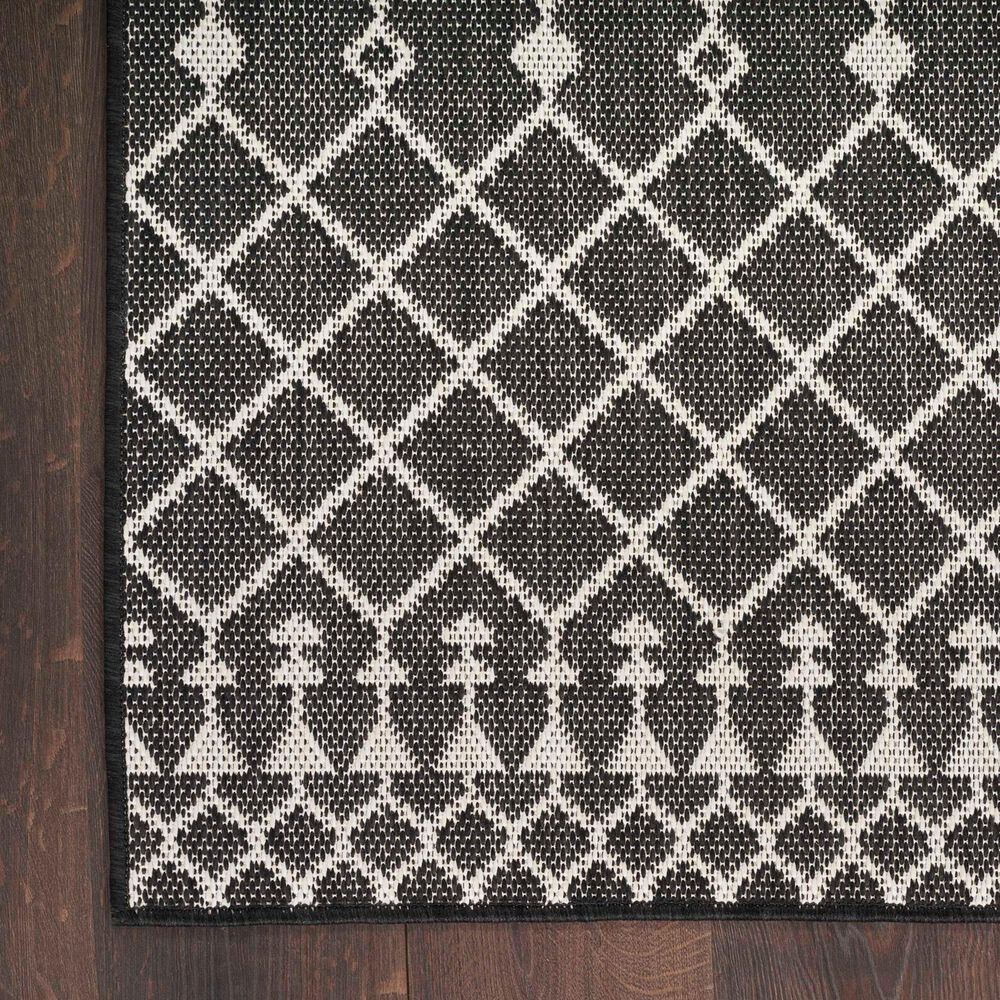 Nourison Positano Southwestern Black 9&#39; x 12&#39; Indoor/Outdoor Area Rug, , large