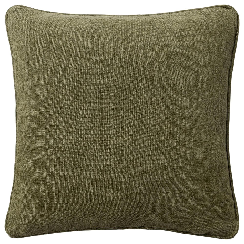 Classic Home SLD Bedford Linen 22" x 22" Throw Pillow in Olive Green, , large