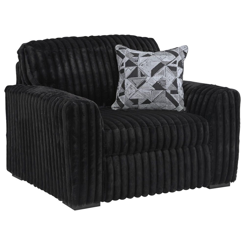 Ashley Midnight-Madness Chair and a Half in Onyx, , large