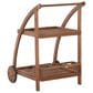 Linon Home Decor Catalan Patio Trolley Cart in Warm Acorn, , large
