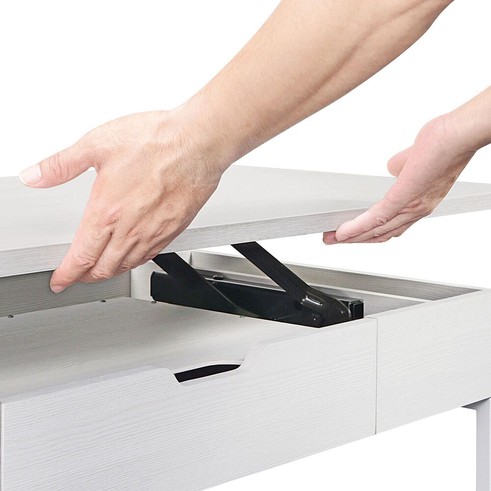 OSP Home Contempo Sit-To-Stand Adjustable Height Desk in White Oak, , large