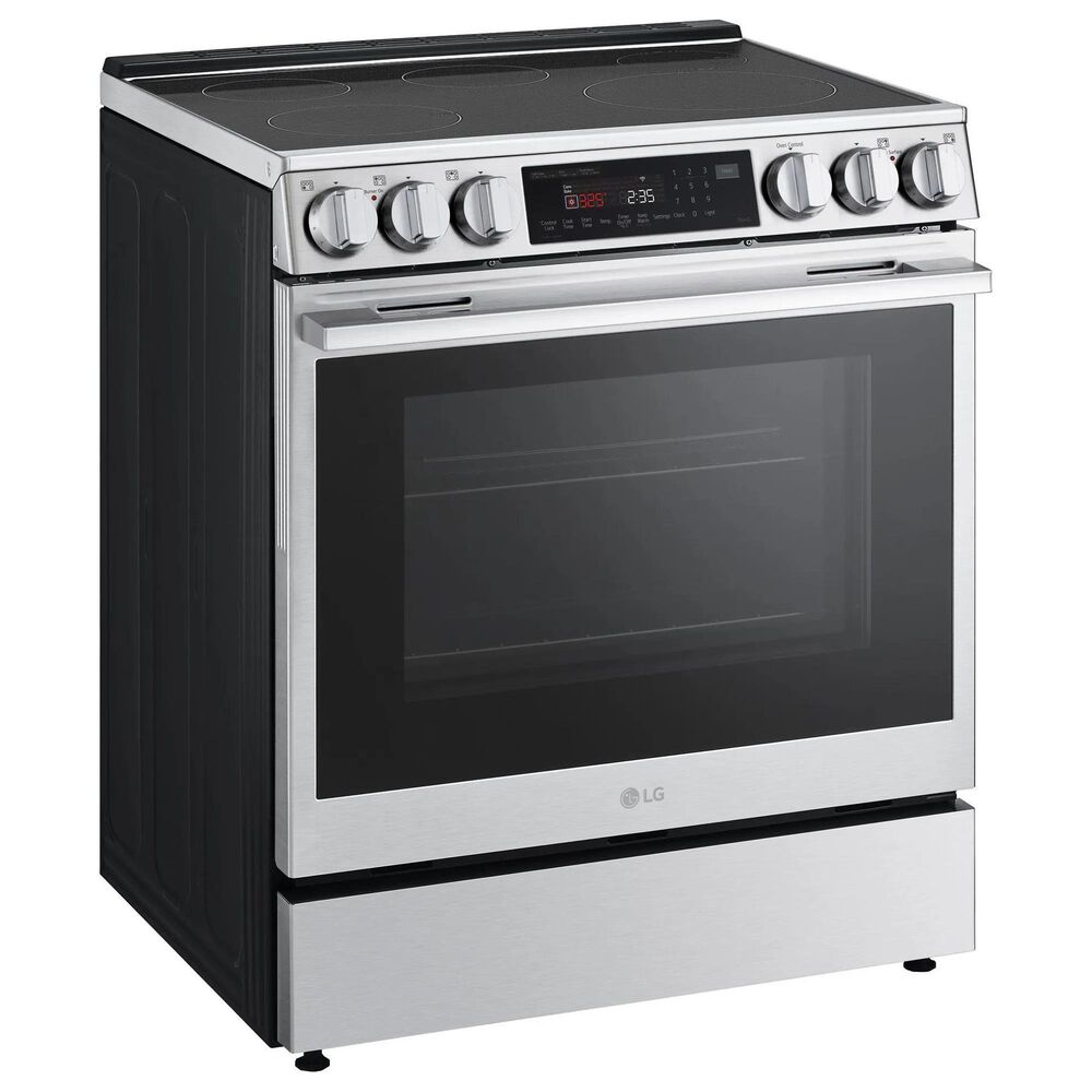LG 2-Piece Kitchen Package with 6.3 Cu. Ft. Smart Slide-In Induction Range and 2.1 Cu. Ft. Smart Over-the-Range Microwave in Printproof Stainless Steel, , large