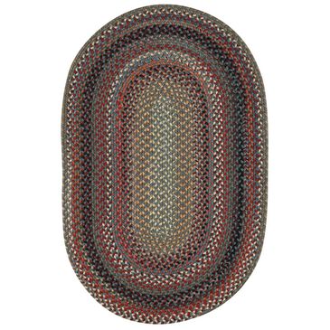 Capel Americana 0346-400 7" x 9" Oval Colony Blue Area Rug, , large
