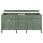 James Martin Vanities Brittany 72" Double Bathroom Vanity in Smokey Celadon with 3 cm Eternal Jasmine Pearl Silestone Top, Rectangular Sinks and FreePower Wireless Charger, , large
